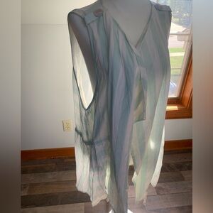 Umgee striped sleeveless vest